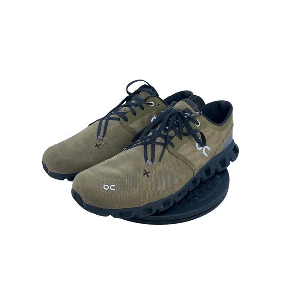 On Other - Mens On Cloud X 3 Athletic Running Sneakers Shoes Olive Green Black Size 13